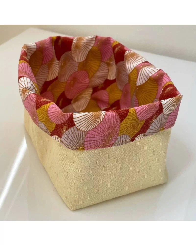 on achete francais - Panier Réversible Bi-Matière Avec Ombrelles Tons Rouge Et Rose on achete francais - Panier Réversible Bi-Matière Avec Ombrelles Tons Rouge Et Rose