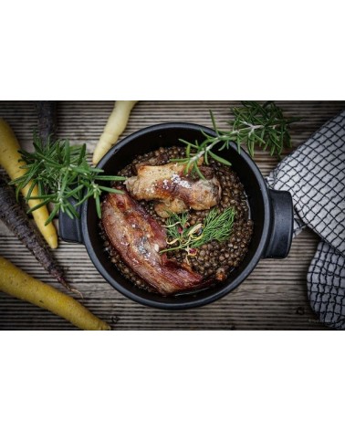 on achete francais - Saucisses Aux Lentilles Braisées À La Graisse D'Oie 400 Gr