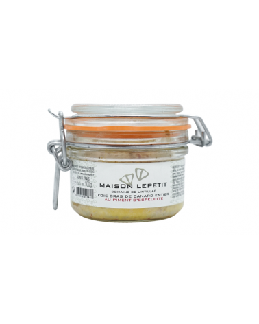 on achete francais - Foie Gras De Canard Entier Au Piment D'Espelette 100Gr