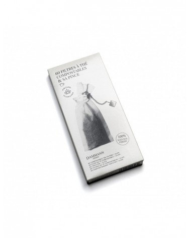 on achete francais - Filtres à thé compostable Damman avec 1 pince, par 60