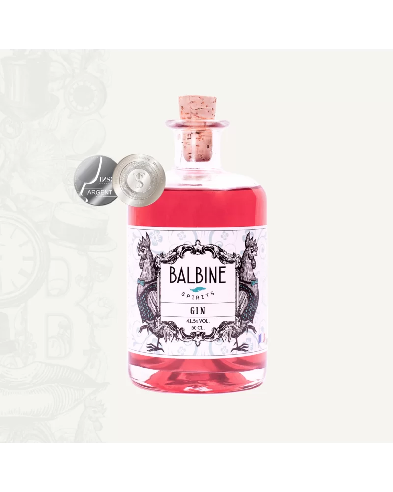 on achete francais - Gin "Le Coq" (Avec Hibiscus) 50Cl