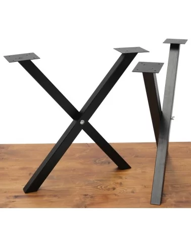 Un Pied De Table - Forme X - H71Cm - L60Cm - Métal Design