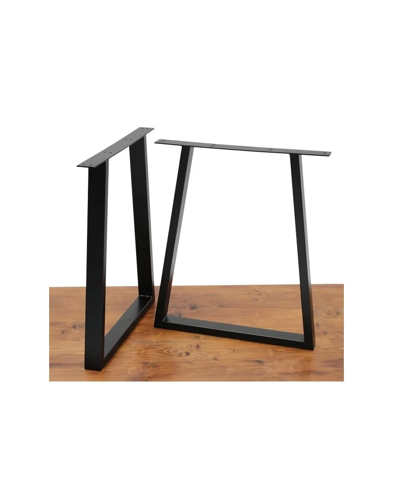 on achete francais - Un Pied De Table - Forme Trapèze - H71Cm - L90Cm - Métal Design