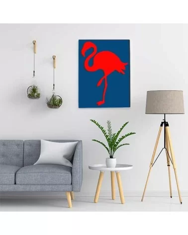 on achete francais - Cadre Flamant Rose Xl Métal