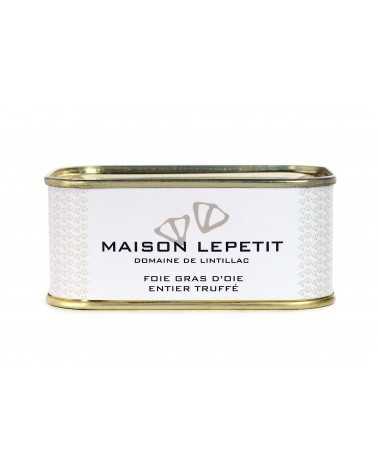 on achete francais - FOIE GRAS D’OIE ENTIER TRUFFÉ 130 gr maison lepetit