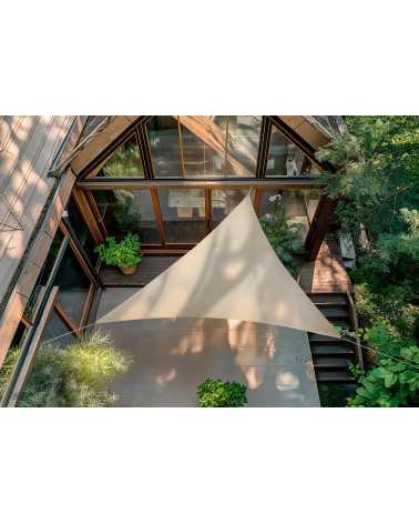 Voile d'Ombrage Rivage Triangulaire 3,60 m de côté Grège - Fabriqué en France