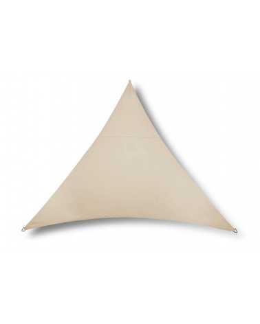 on achete francais - Voile d'Ombrage Rivage Triangulaire 5 m de côté Grège - Fabriqué en France