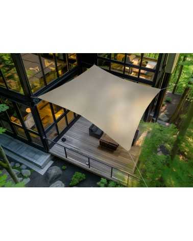 Voile d'Ombrage Rivage rectangulaire 4 x 3 m Grège - Fabriqué en France