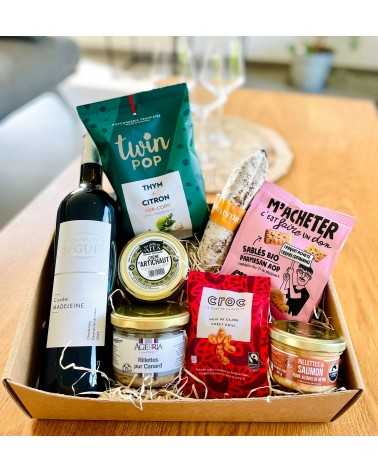 on achete francais - Coffret apéritif de qualité avec vin blanc