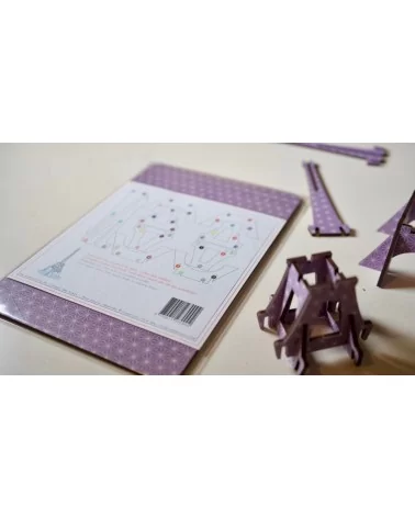 on achete francais - Tour Eiffel Bois 3D À Monter : Colori Inspiration Mirò