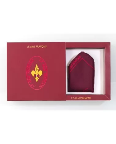 on achete francais - Pochette En Soie Bordeaux "La Grand Cru"