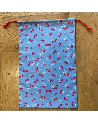 on achete francais - Kit Sac À Vrac Motif Cerise En Coton