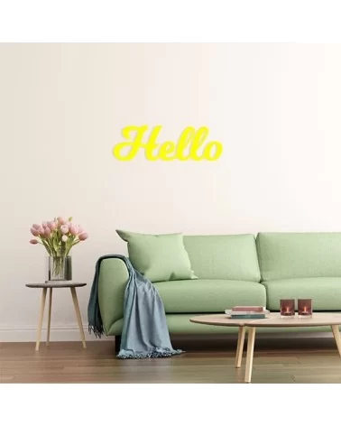 on achete francais - Décoration Hello L métal (15 cm X 46 cm)