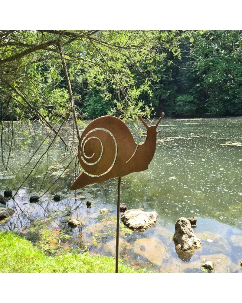 on achete francais - Décoration Escargot jardin métal rouillé (25 cm X 35 cm) on achete francais - Décoration Escargot jardin métal rouillé (25 cm X 35 cm)