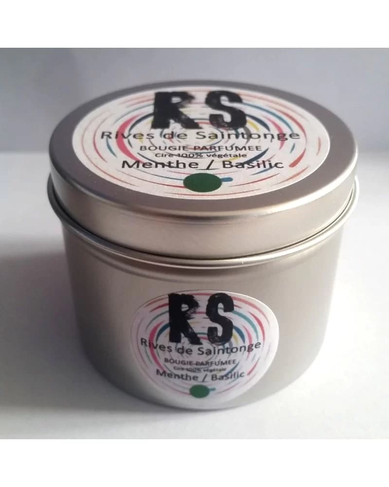 Bougie parfumée naturelle menthe et basilic
