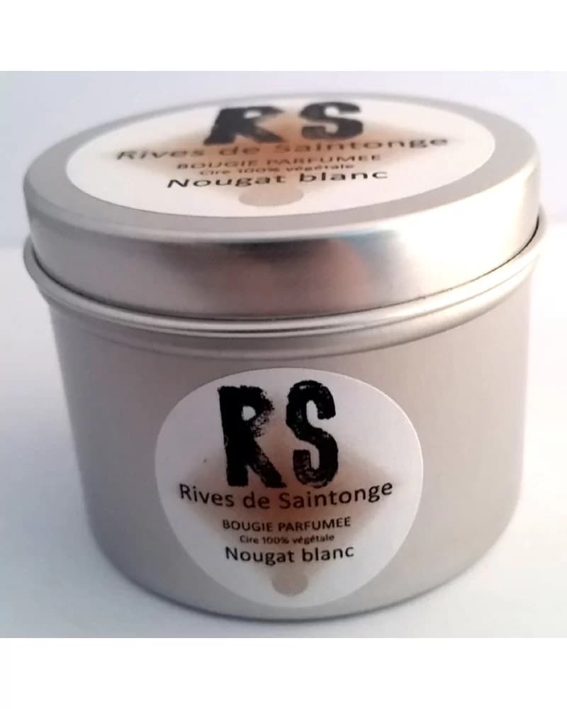 Bougie parfumée naturelle Nougat blanc