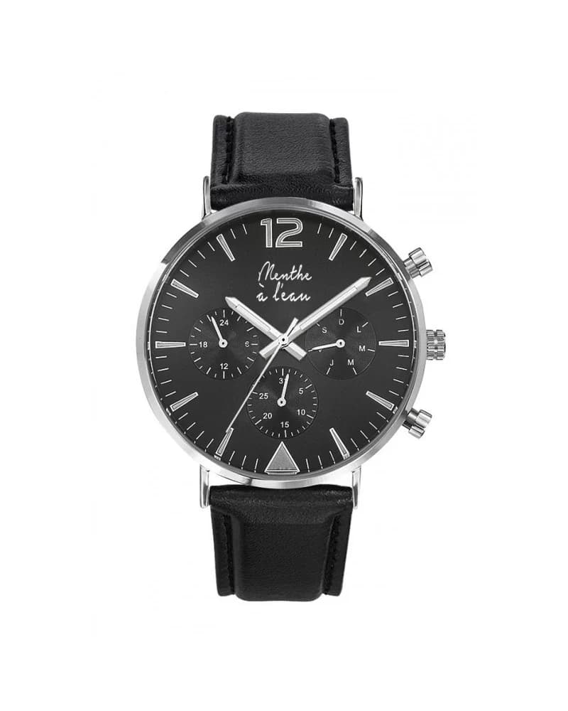 La Précise cuir noir fond noir