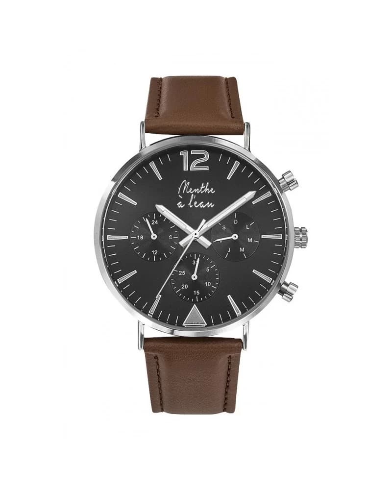 La Précise cuir marron fond noir