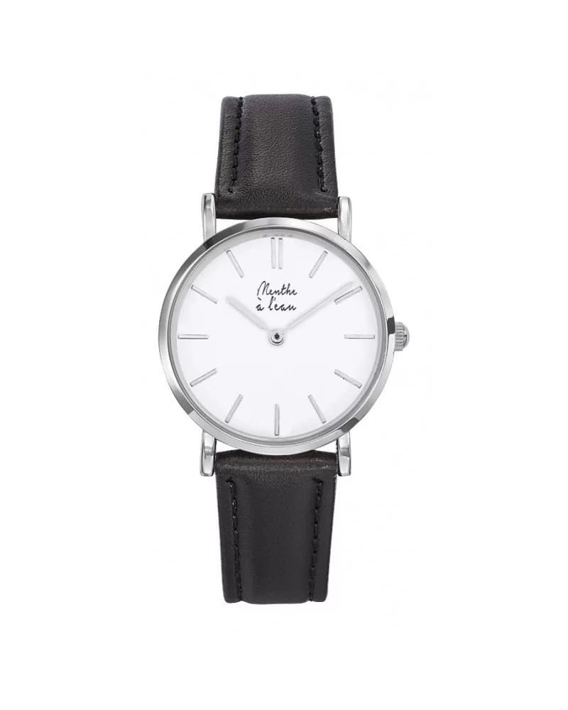 La Véritable cuir noir fond blanc F chromée