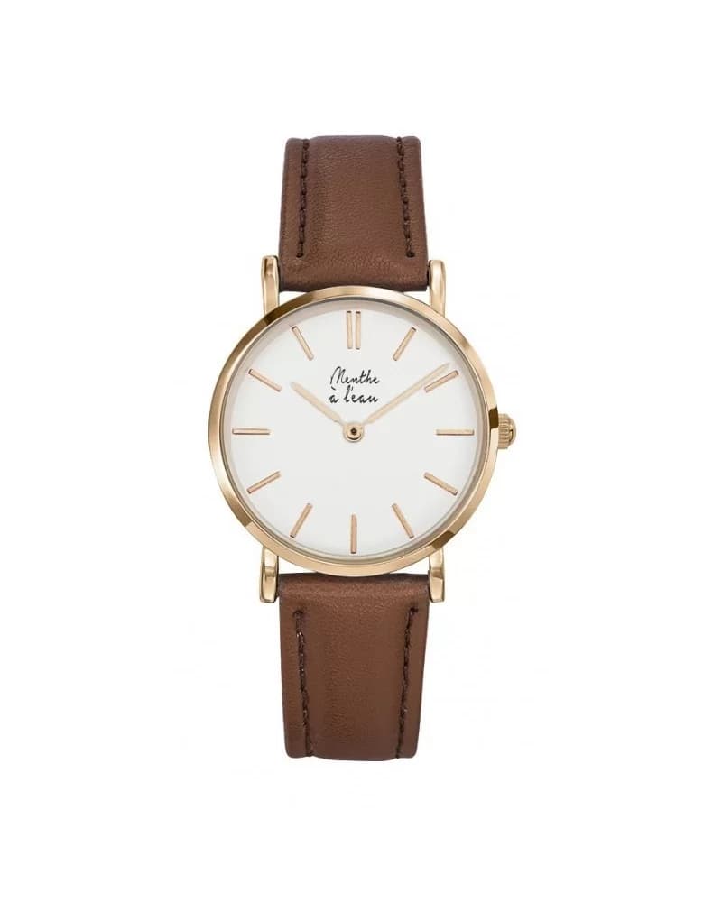 La Véritable cuir camel fond blanc F