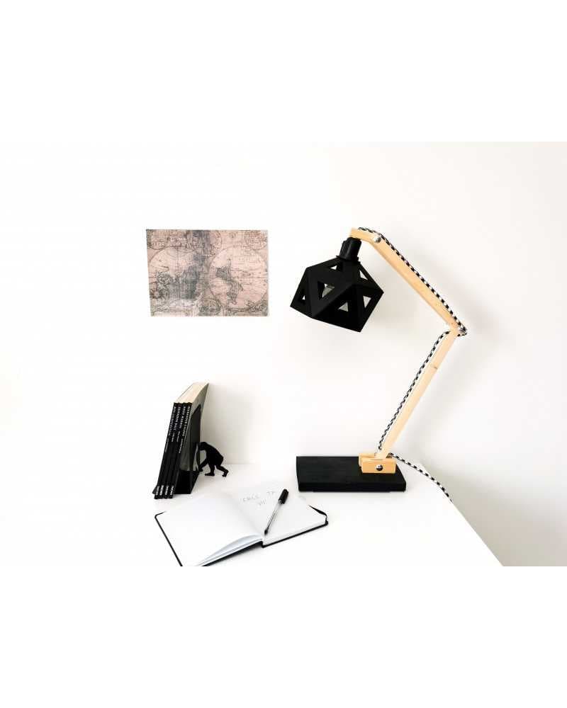 lampe de bureau Origami noire