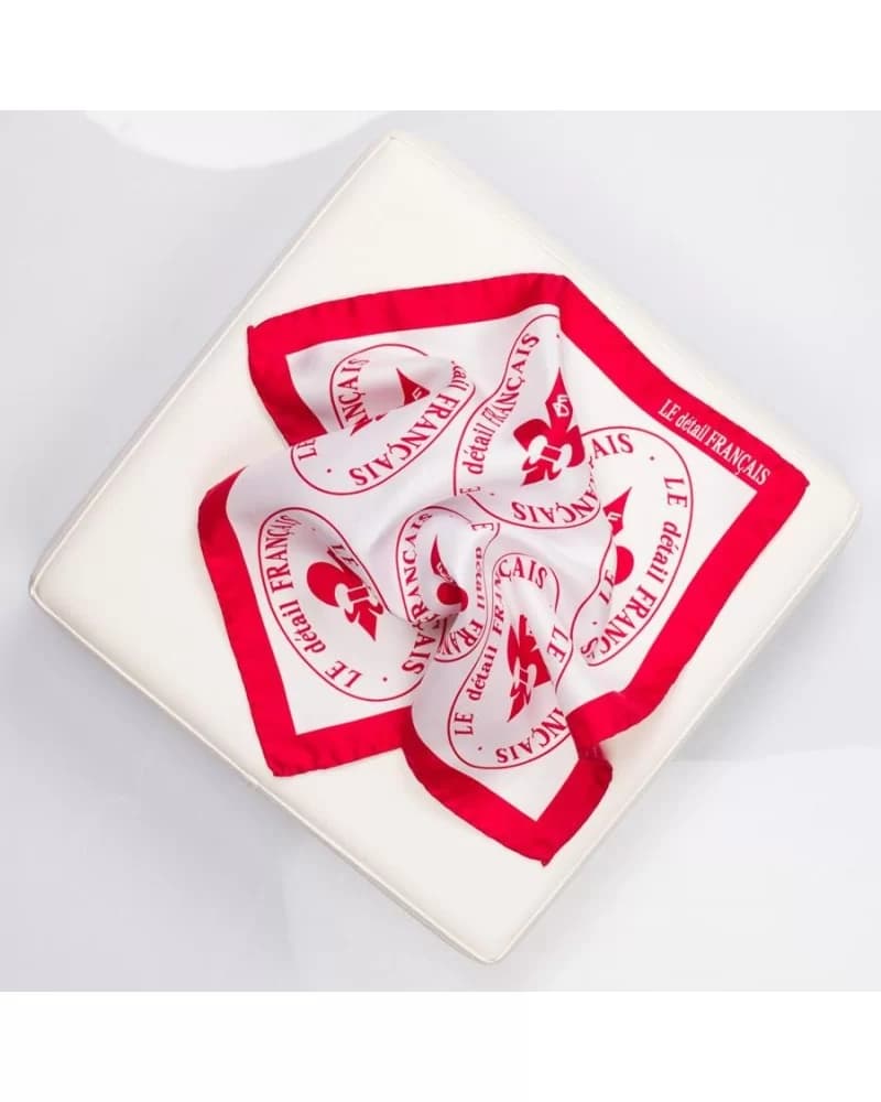 Pochette En Soie "L'Emblème" Rouge